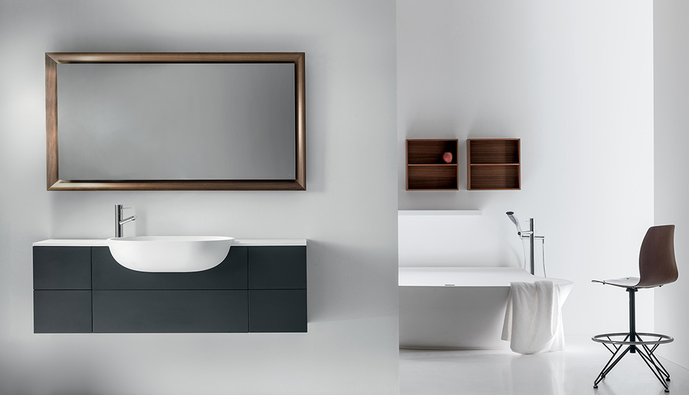 a contemporary bathroom showing viaveneto collection by Falper bathroom one of the best Italian sanitary ware brands