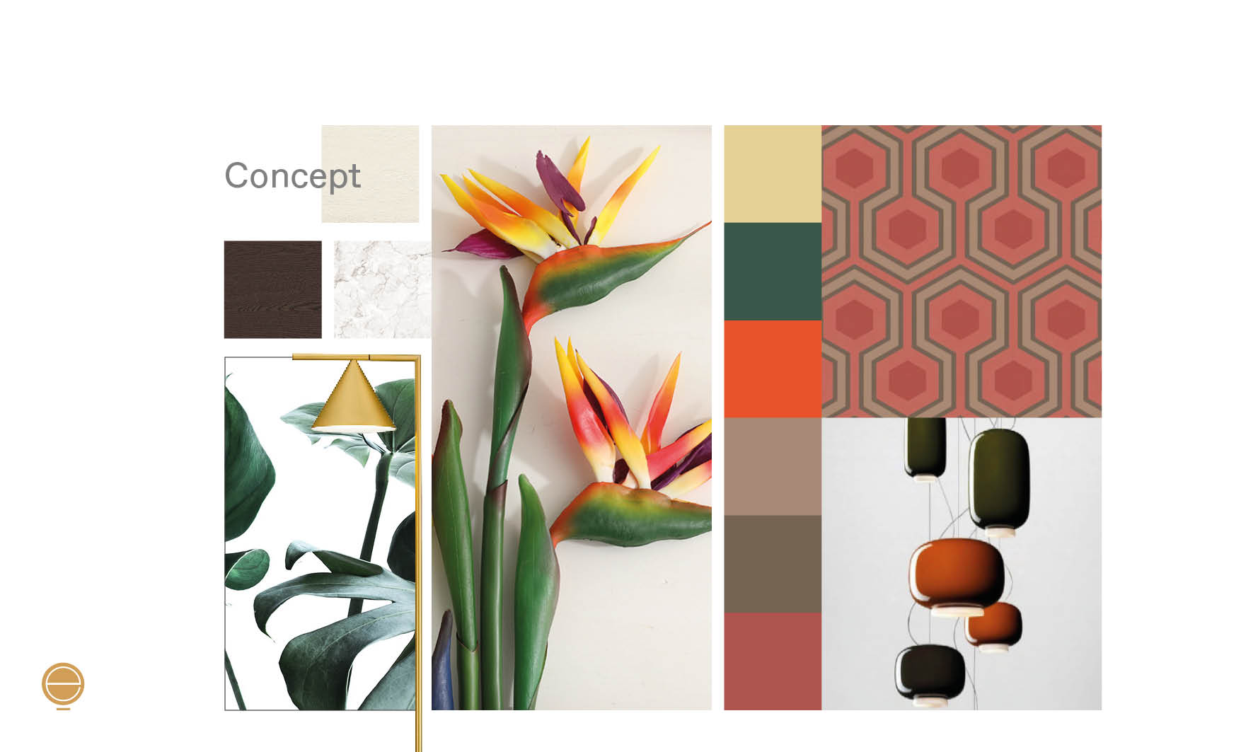Interior design inspiration moodboard concept by Esperiri